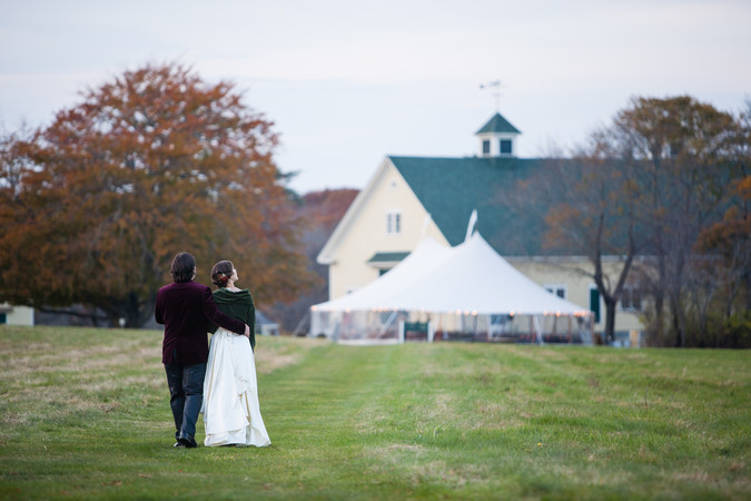 Alli and Joel on their wedding day &copy; emilie inc