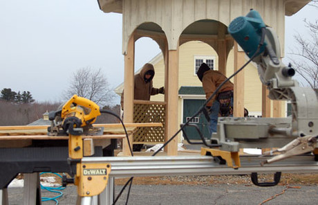 Gazebo renovation nearly done